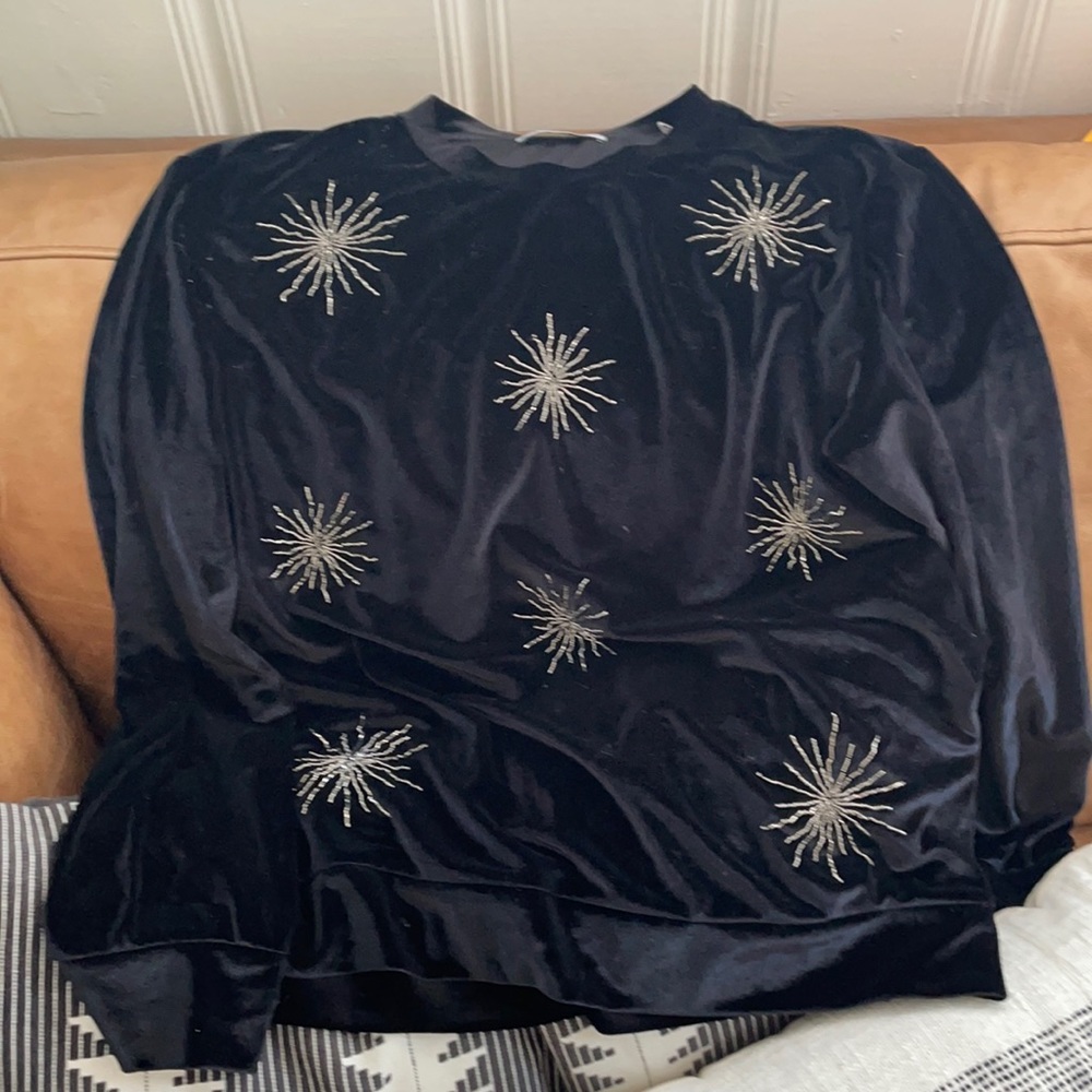 Sandro velvet top